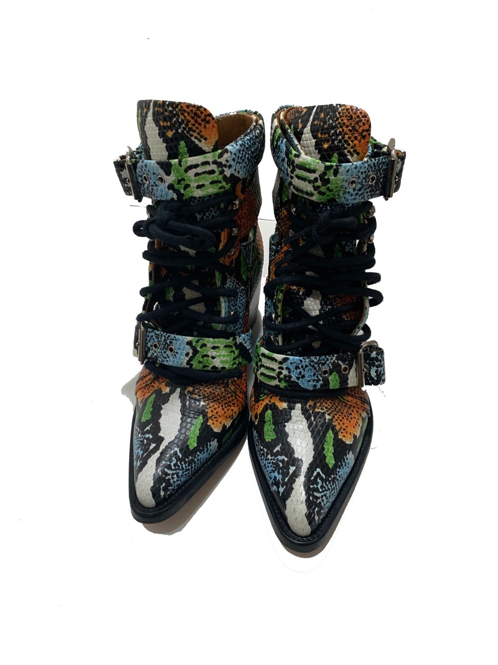 chloe multicolor python-print ankle boots - Picture 2 of 8